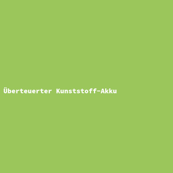 Überteuerter Kunststoff-Akku